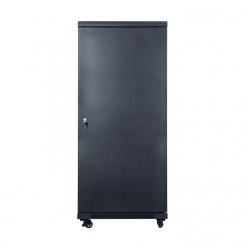 Szafa serwerowa START.LAN 19'' 27U 600x1000mm czarna  drzwi przednie szklane 