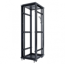 Szafa serwerowa START.LAN 19'' 42U 600x800mm czarna  drzwi przednie szklane 