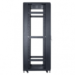 Szafa serwerowa START.LAN 19'' 42U 600x800mm czarna  drzwi przednie szklane 