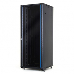 Szafa serwerowa START.LAN 19'' 42U 800x800mm czarna  drzwi przednie szklane 