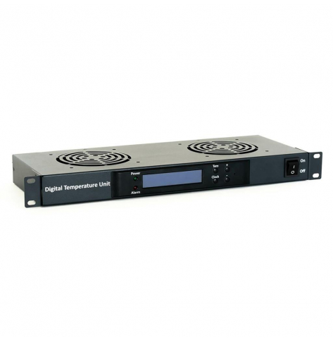 Panel wentylacyjny START.LAN STLVP-1U-2FLCD 1U do szaf RACK 19 z panelem LCD
