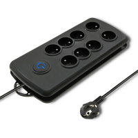 Listwa zasilająca  Qoltec Quick Switch 8 sockets black 2.5m