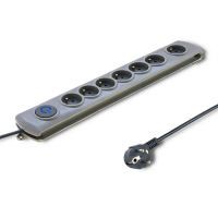Listwa zasilająca  Qoltec Quick Switch 8 gniazd szara  1.8m