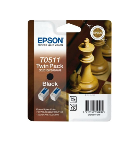 Tusz Epson T0511 black | Stylus Color 740/760/800/850/860/1160/1520