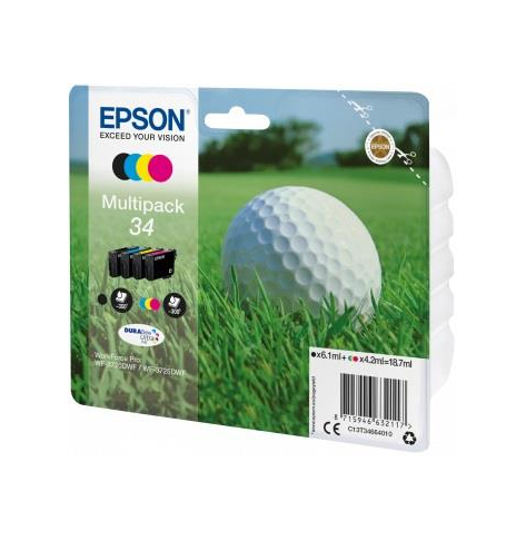 Tusz Epson Golf ball Multipack 34   4-colors | DURABrite Ultra | 18,7 ml