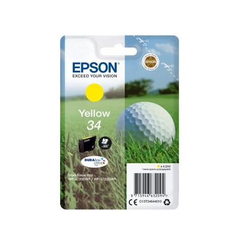 Tusz Golf ball Singlepack Epson Yellow 34 DURABrite Ultra | 4,2 ml
