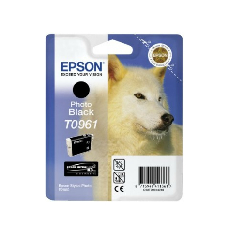 Tusz Epson T0961 photo black UltraChrome K3 | Stylus Photo R2880