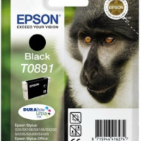 Tusz Epson T0891 black DURABrite | 5.8ml | Stylus S20/SX100/SX105/SX200/SX205...
