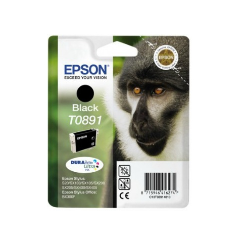 Tusz Epson T0891 black DURABrite | 5.8ml | Stylus S20/SX100/SX105/SX200/SX205...