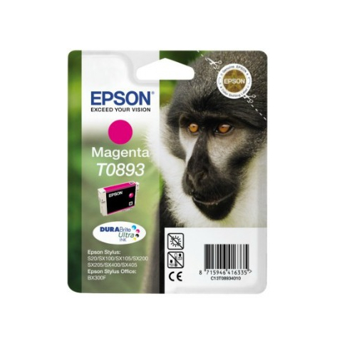 Tusz Epson T0893 magenta DURABrite | 3.5ml | Stylus S20/SX100/SX105/SX200/SX2...