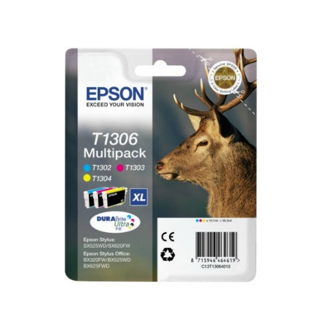 Zestaw Epson T1306 MultiPack | Stylus SX525WD/BX305F/BX320FW/BX625FWD