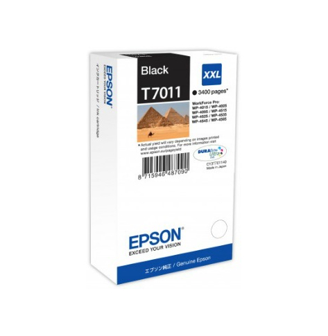 Tusz Epson T701 black XXL | WP4000/4500