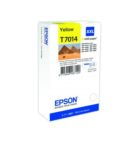 Tusz Epson T701 yellow XXL | 3400str | WP4000/4500