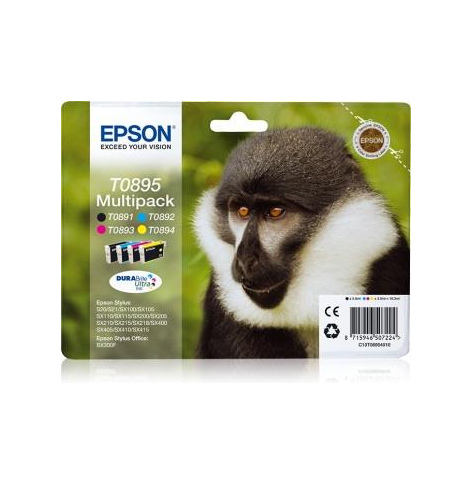 Zestaw Epson T0895 CMYK MultiPack DURABrite | Stylus SX100