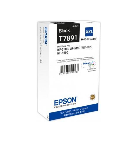 Tusz Epson Black T7891 | 65 ml | WF-5110DW/WF-5190DW/WF-5620DWF/WF-5690DWF