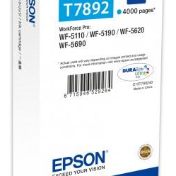 Tusz Epson cyan T7892 | 34 ml | WF-5110DW/WF-5190DW/WF-5620DWF/WF-5690DWF