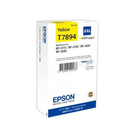 Tusz Epson yellow T7894 | 34 ml | WF-5110DW/WF-5190DW/WF-5620DWF/WF-5690DWF