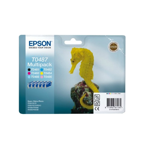 Zestaw Epson T0487 C/M/Y/K/LC/LM MultiPack | Stylus Photo R200/300/320/340,RX...