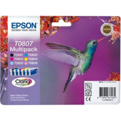 Zestaw Epson T0807 C/M/Y/K/LC/LM MultiPack CLARIA | Stylus photo R265/285/360...