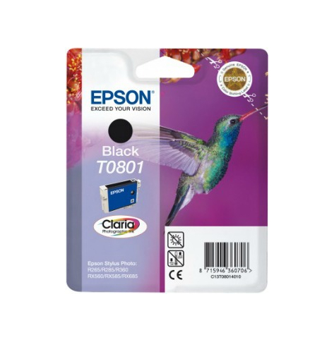 Tusz Epson T0801 black | Stylus Photo R265/285/360,RX560/585/685