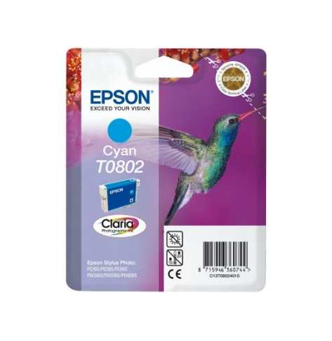 Tusz Epson T0802 cyan | Stylus Photo R265/285/360,RX560/585/685