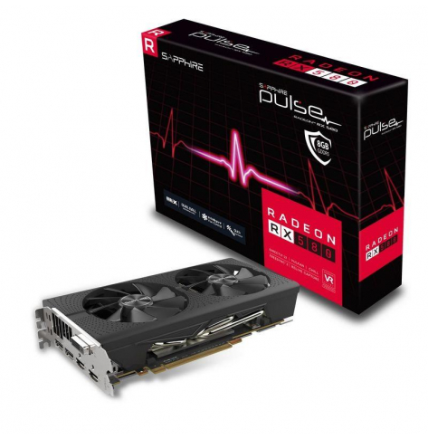 Karta graficzna  SAPPHIRE PULSE RADEON RX 580 8GB GDDR5 DUAL HDMI   DVI-D   DUAL DP OC W BP UEFI