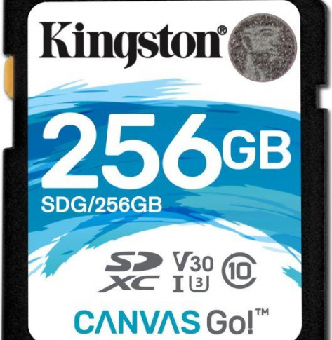 Karta pamięci Kingston 256GB SDXC Canvas Go 90R/45W CL10 U3 V30