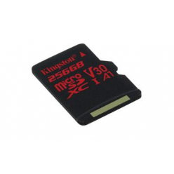 Karta pamięci Kingston microSDXC Canvas React 256GB 100R/80W U3 UHS-I V30 A1 Card w/o adapter