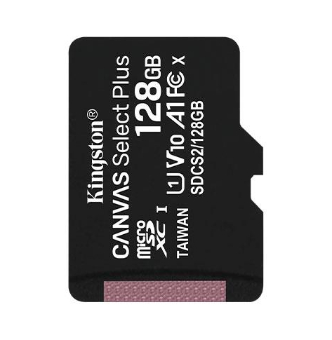 Karta pamięci Kingston 128GB micro SDXC Canvas Select Plus 100R A1 C10  w/o ADP
